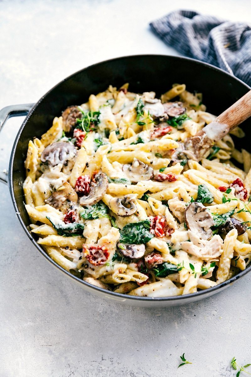 Penne Pasta with a Parmesan Cream Sauce