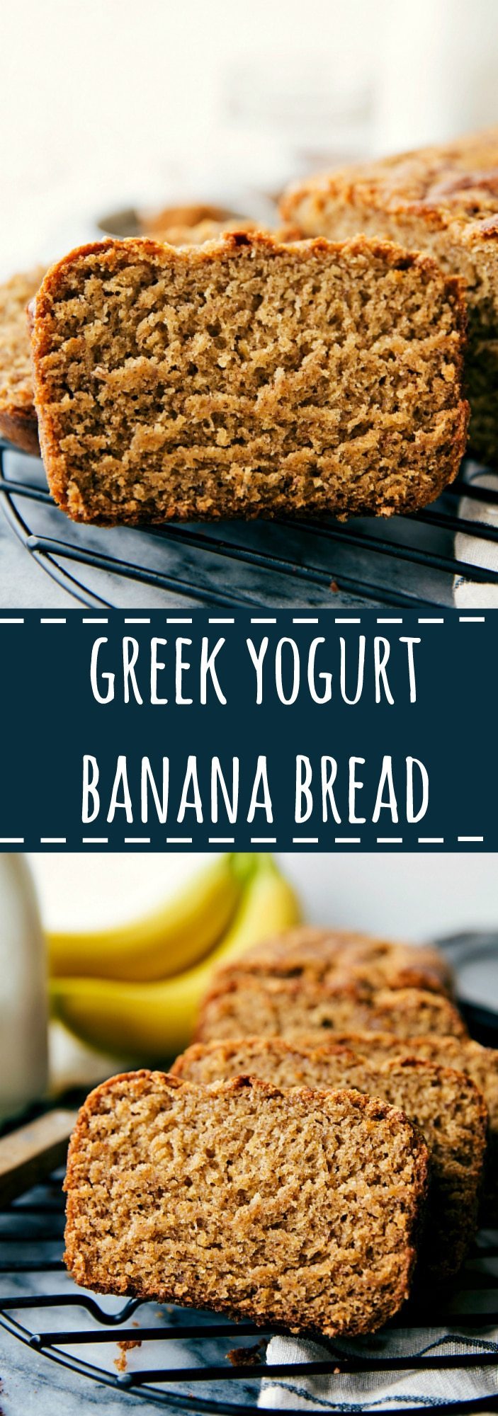 Healthier Greek Yogurt Banana Bread (Video) | Yogurt banana bread