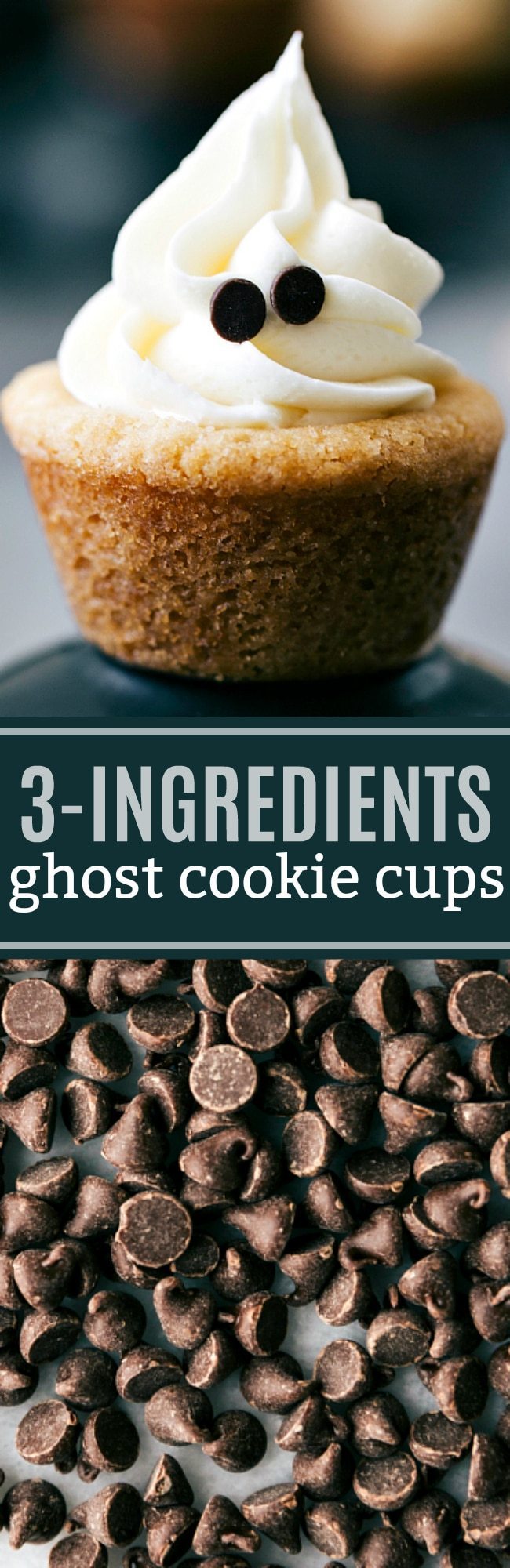 The EASIEST ghost cookie cups! Only THREE ingredients! chelseasmessyapron.com