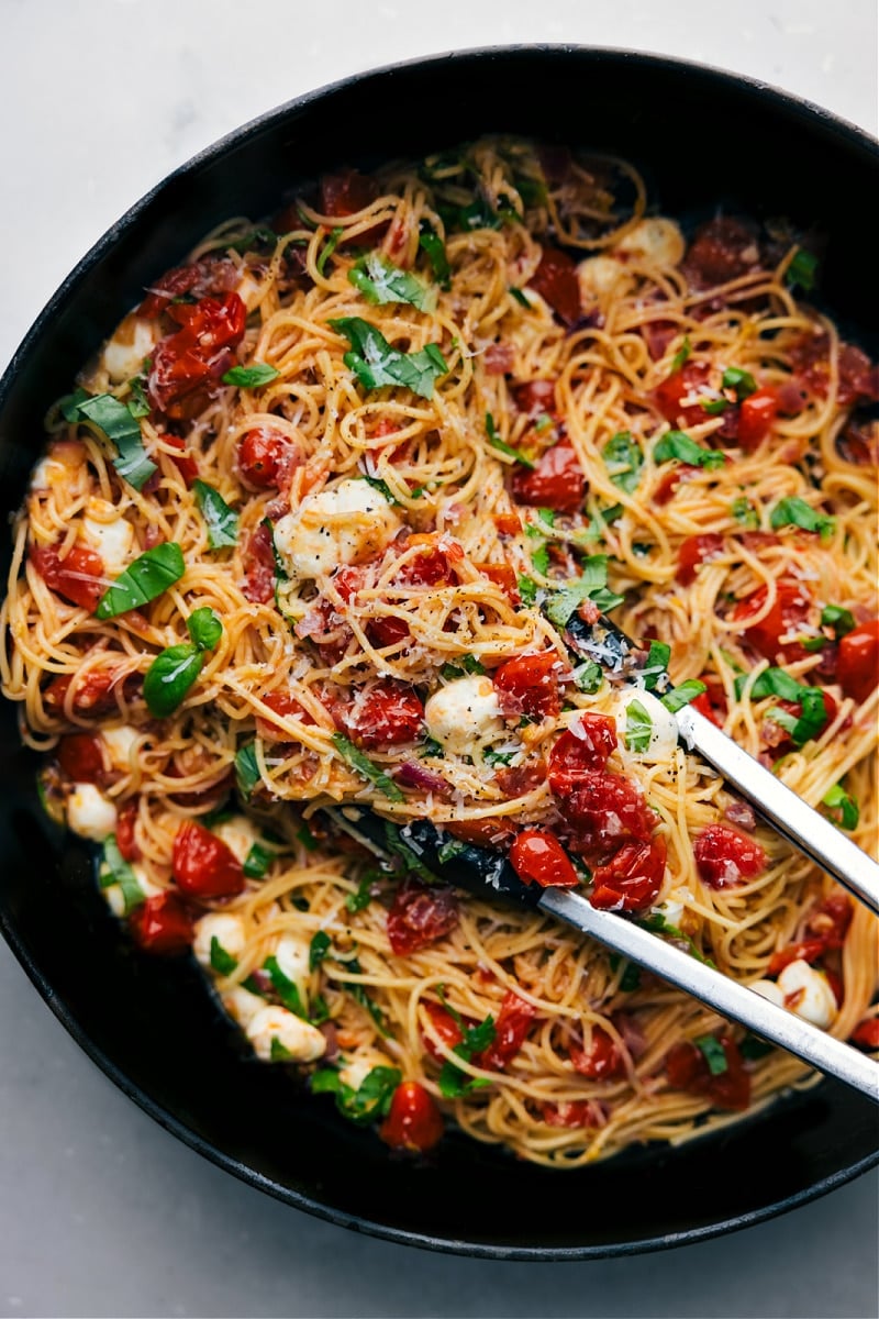 Overhead image of the dish ready to be enjoyed