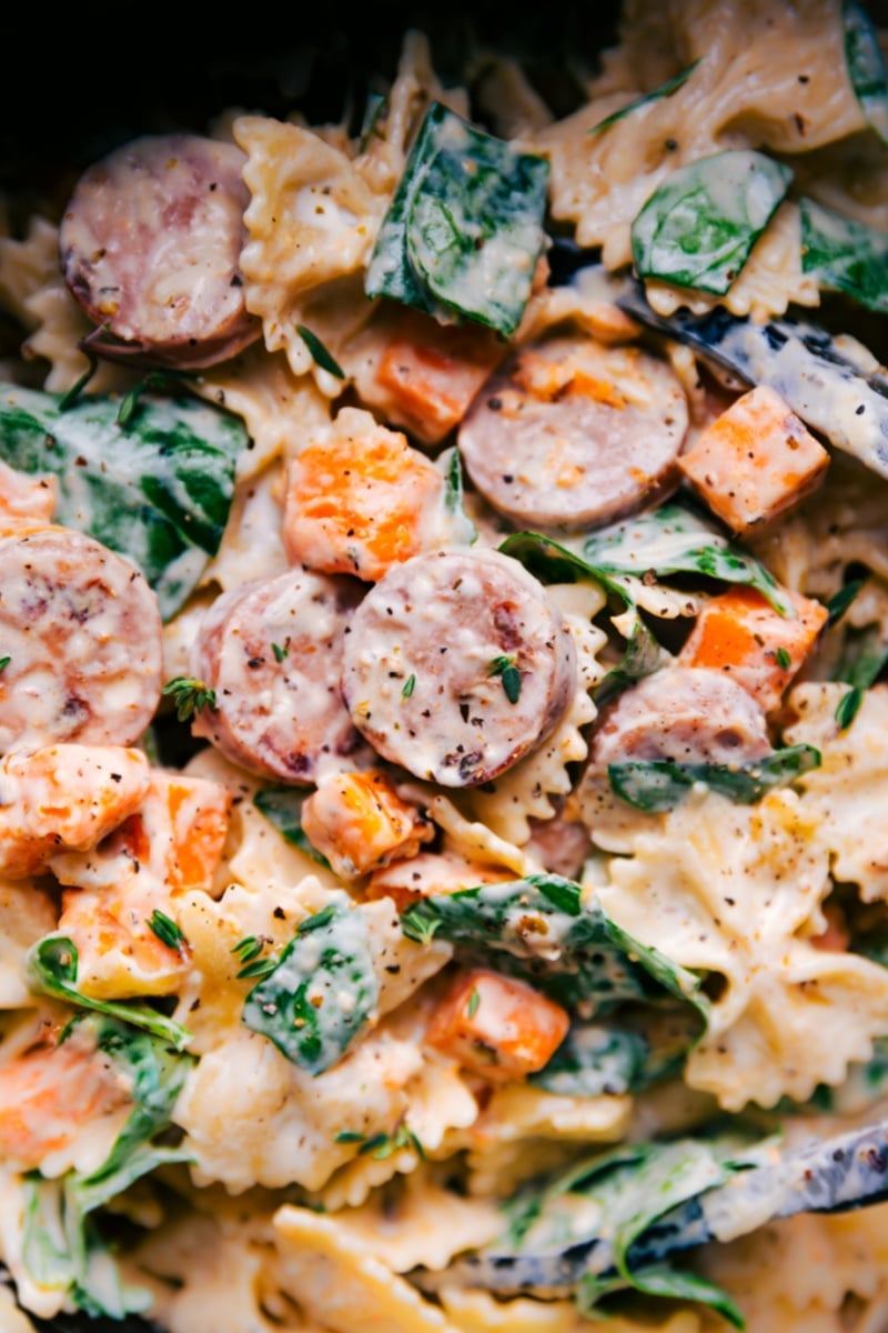 Overhead image of Sweet Potato Pasta