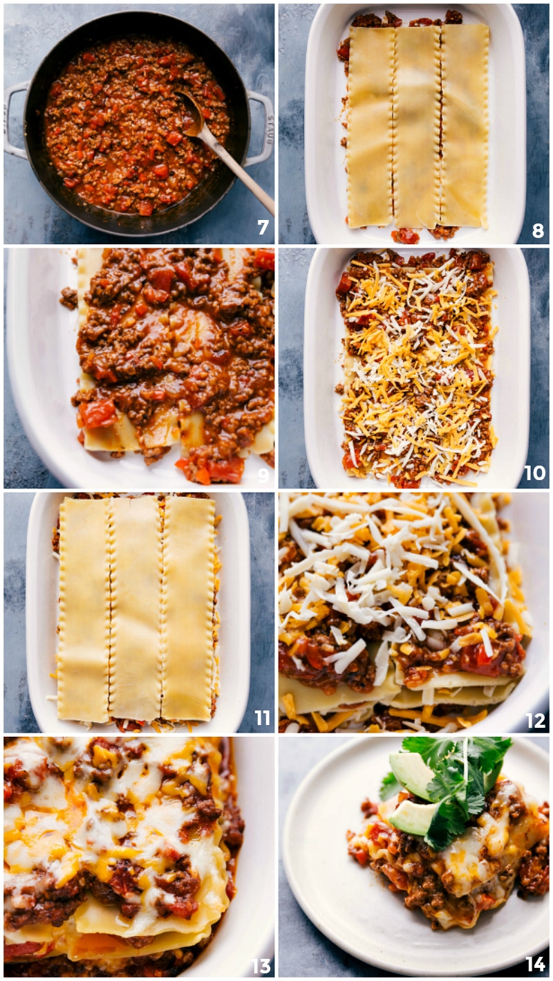Taco Lasagna {SO much flavor!} Chelsea's Messy Apron