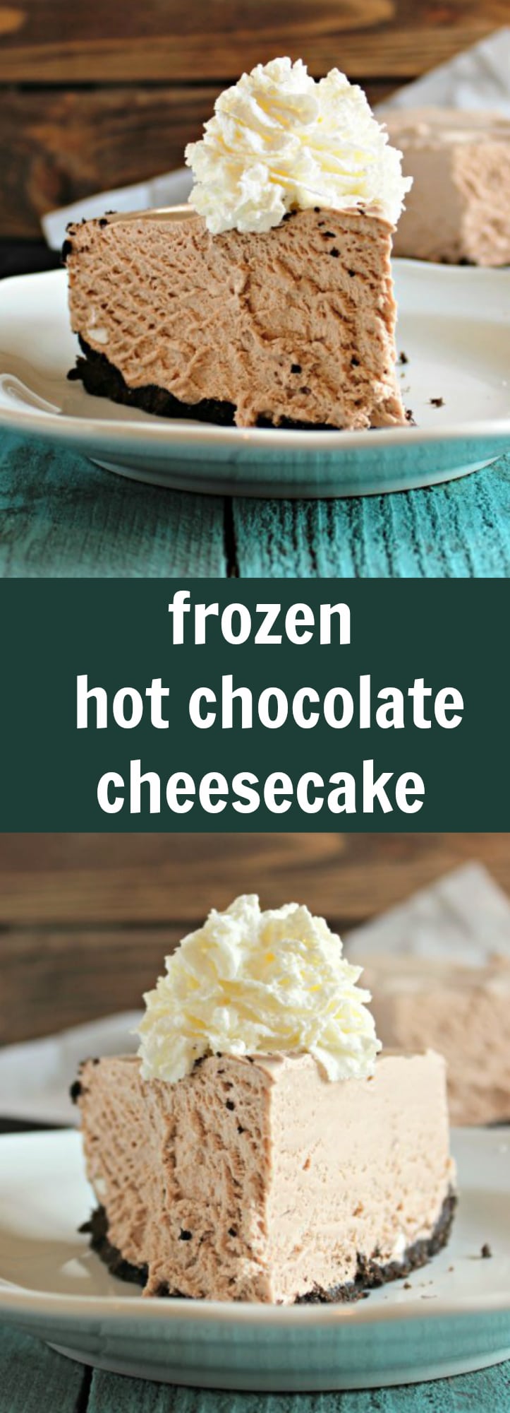 Simple, delicious, and easy frozen hot chocolate cheesecake