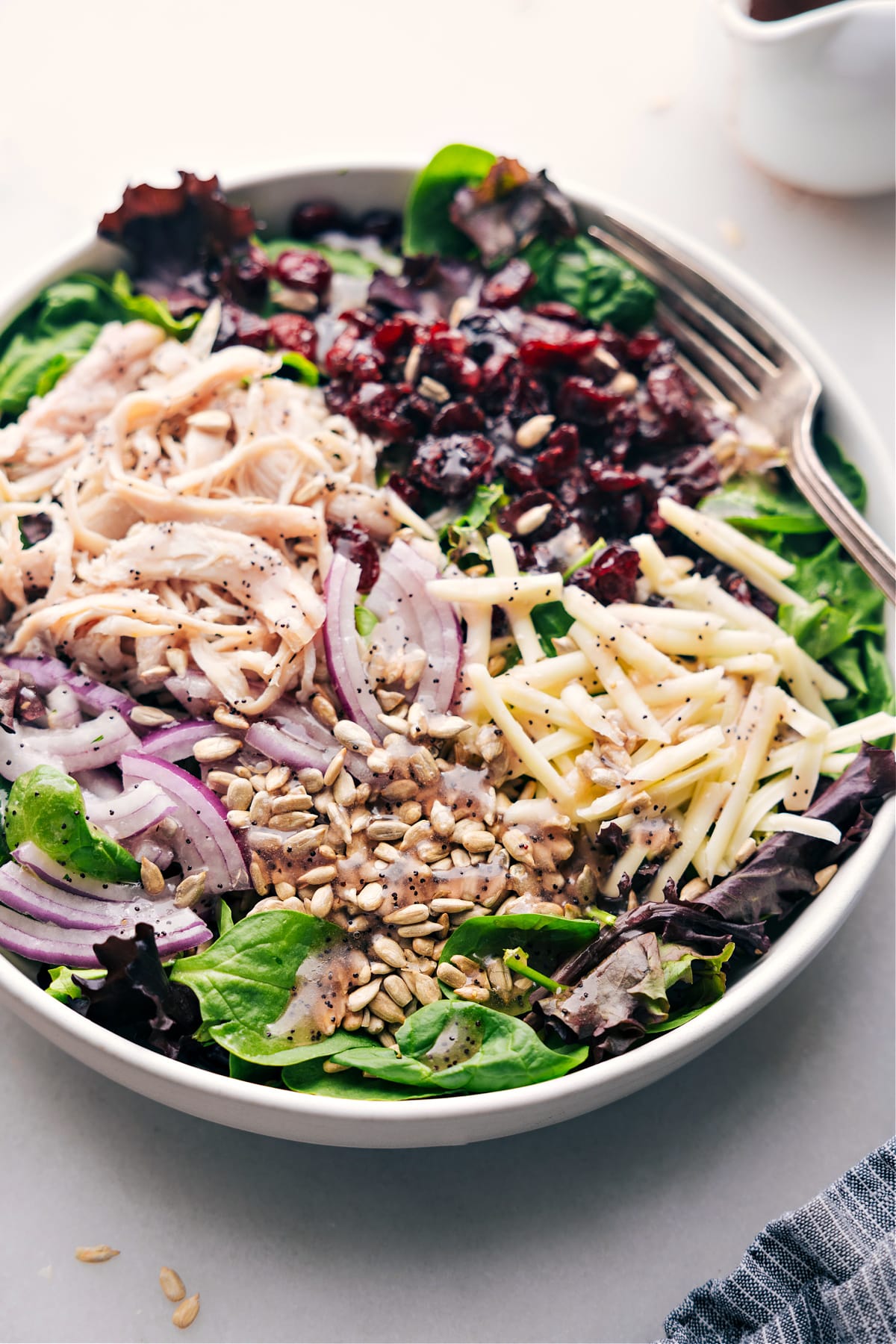 Dressed and ready Turkey Cranberry Salad.