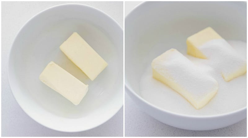 Process shots: soften the butter; combine with sugar
