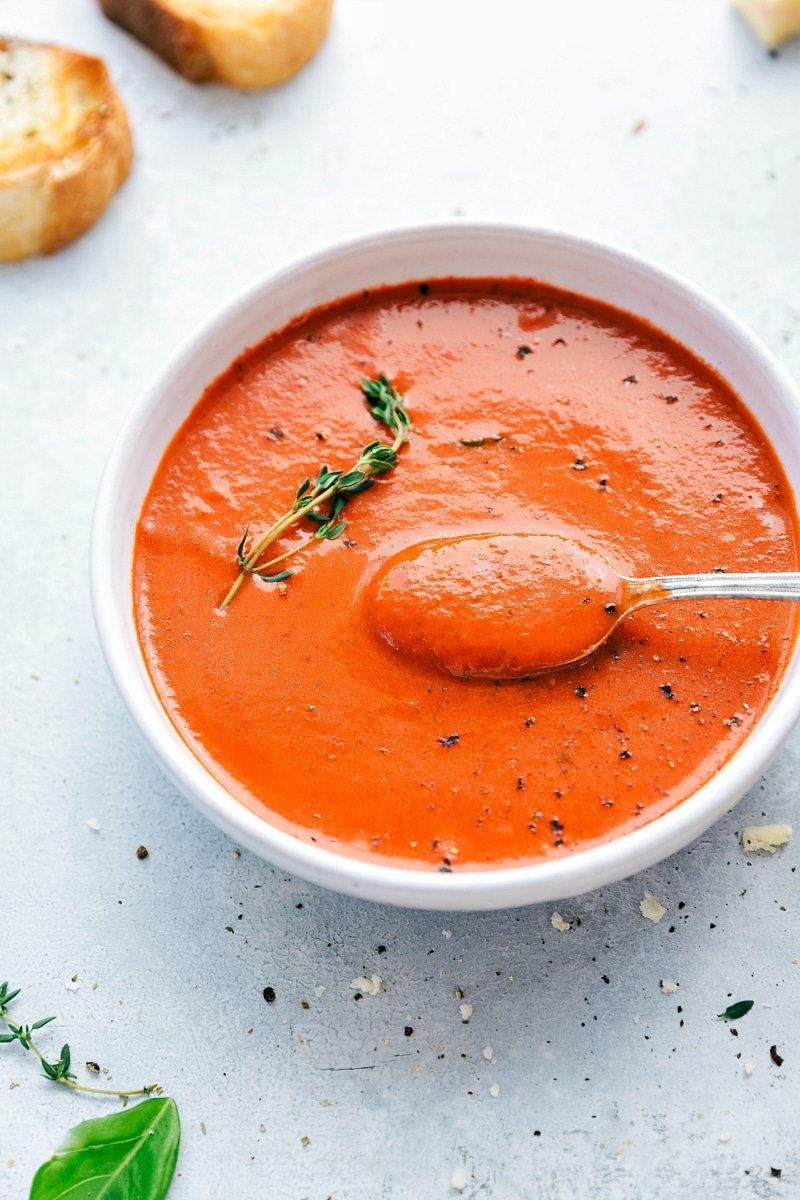 The BEST EVER Roasted Tomato Basil Soup | Chelsea's Messy ...