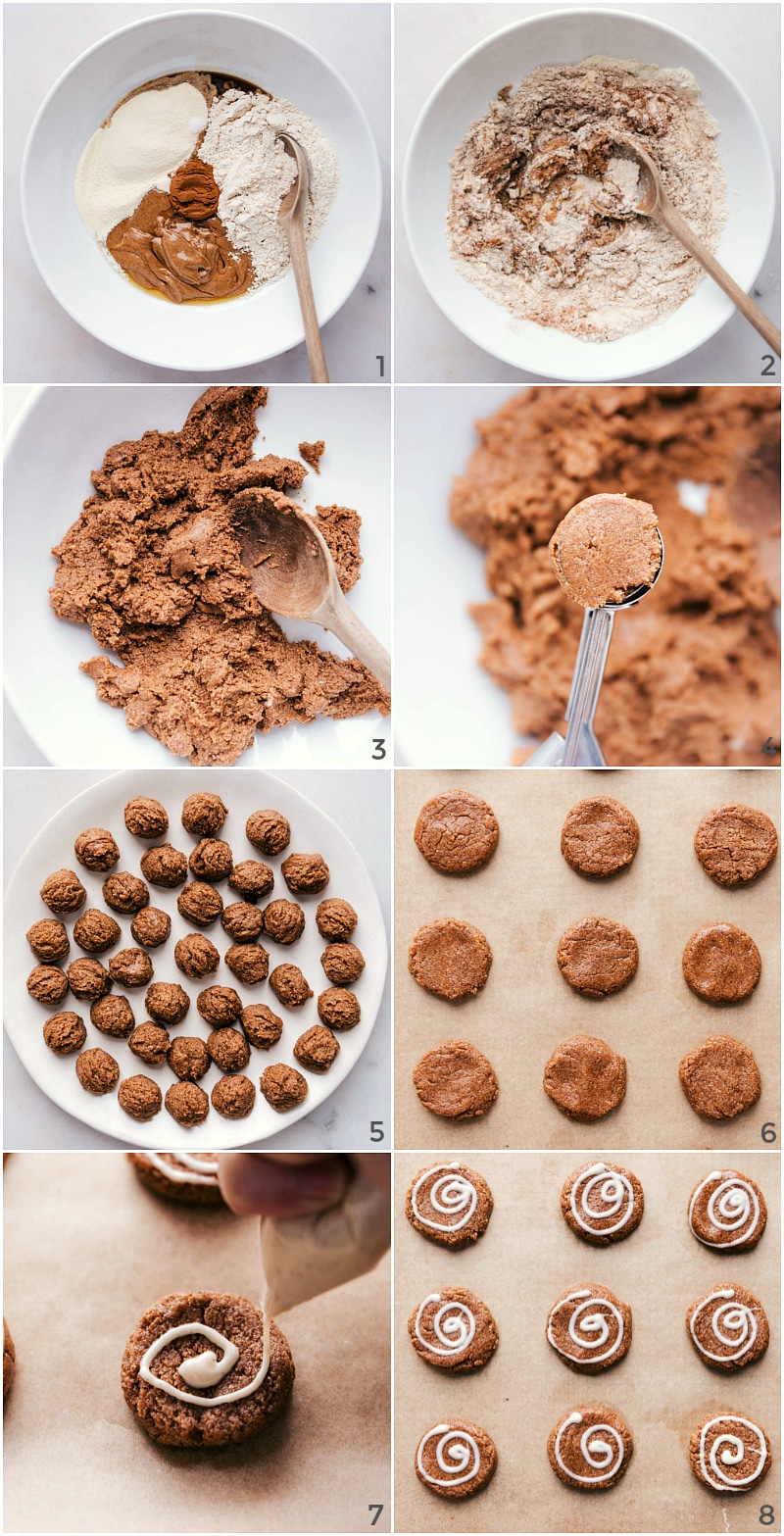 Process shot-- image of how these Protein Breakfast Cookies are made.