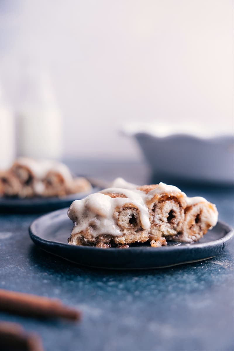 The best Cinnamon Roll Cake on a plate