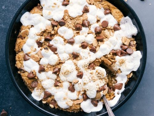 S'mores Cookie Skillet - Something Nutritious