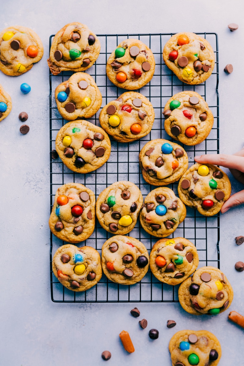 Overhead image of Caramel StuffedCookies 