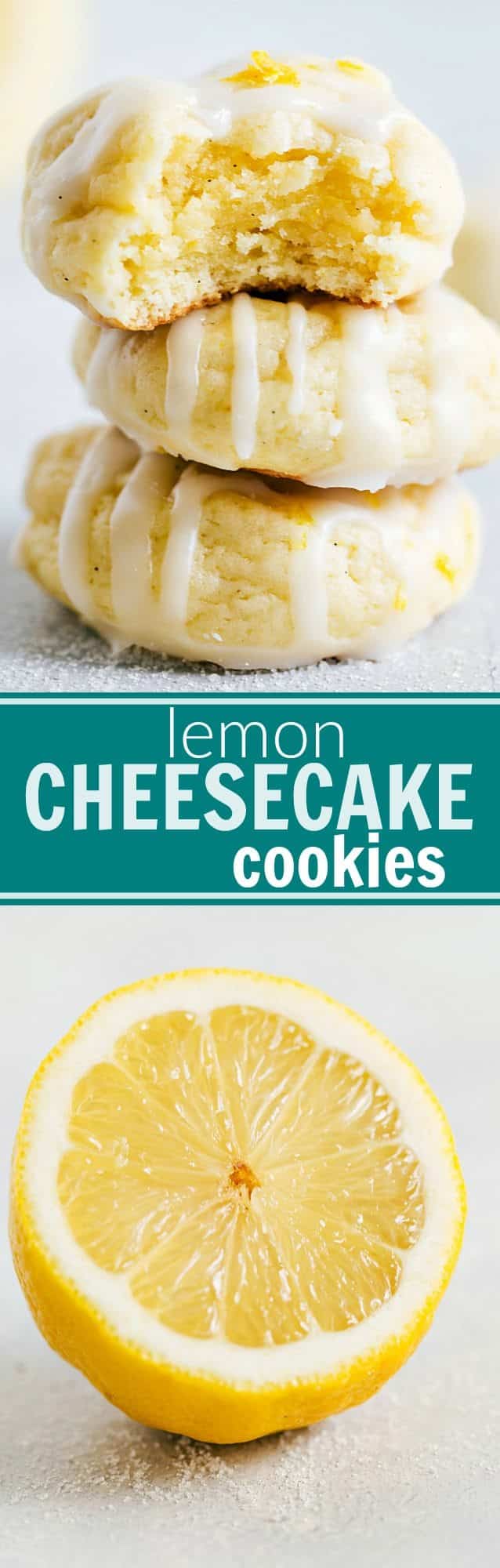The ultimate BEST EVER Lemon Cheesecake soft-baked cookies! via chelseasmessyapron.com