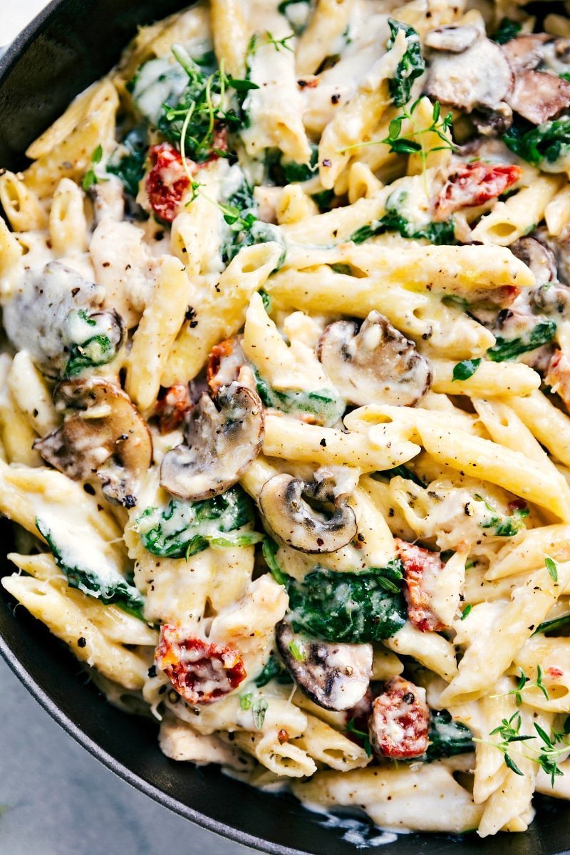 Penne Pasta with a Parmesan Cream Sauce