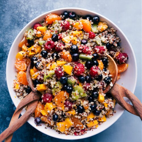 Quinoa Fruit Salad (BEST Dressing!) - Chelsea's Messy Apron