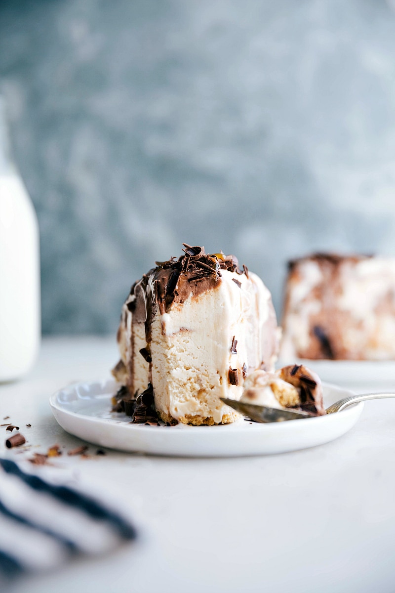 Image of a slice of Ice Cream Pie on a plate.