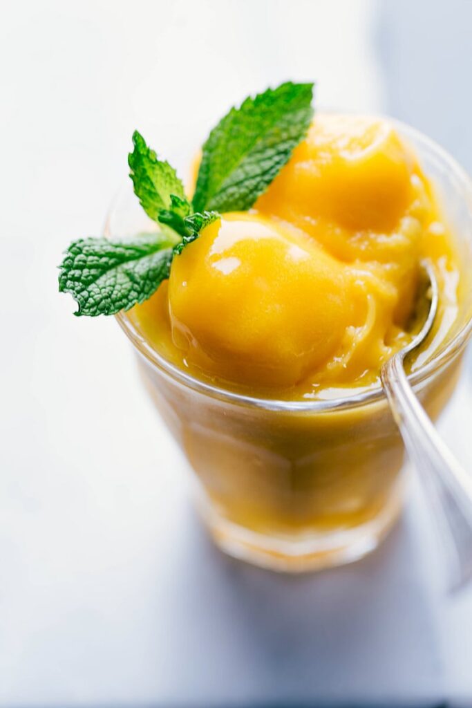 Mango Sorbet (Creamy, NOT Icy!) Chelsea's Messy Apron