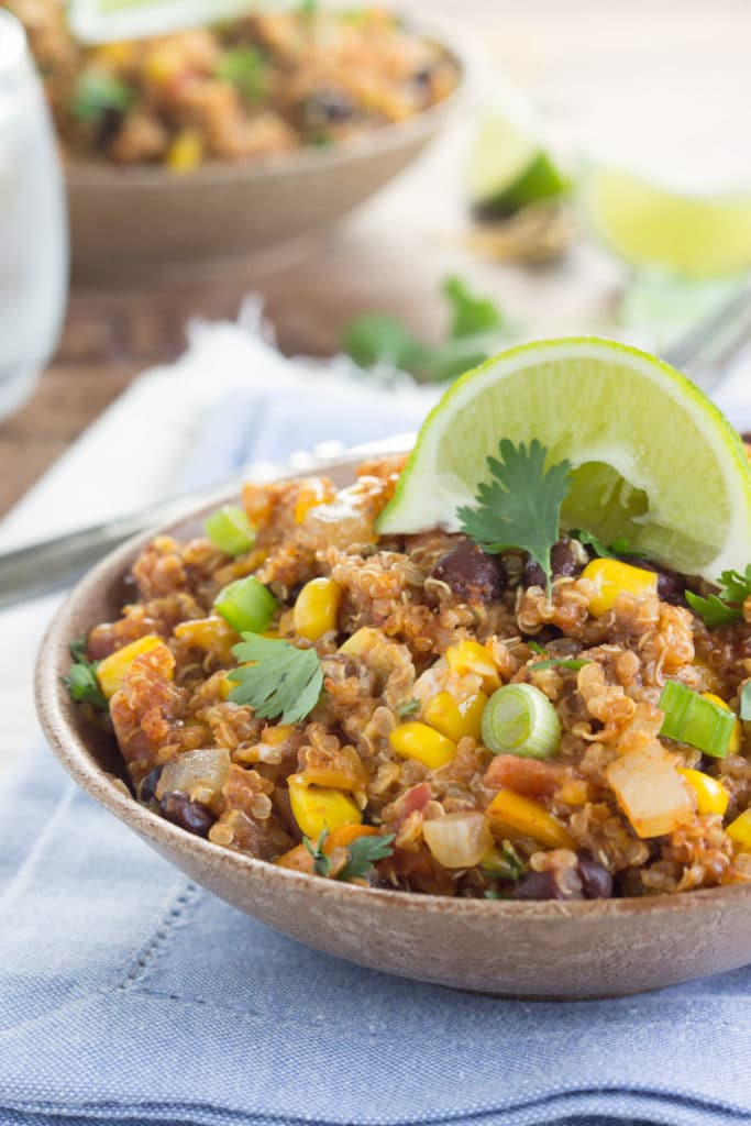 Quinoa Chicken Bowls with a Mango Salsa | Chelsea's Messy Apron