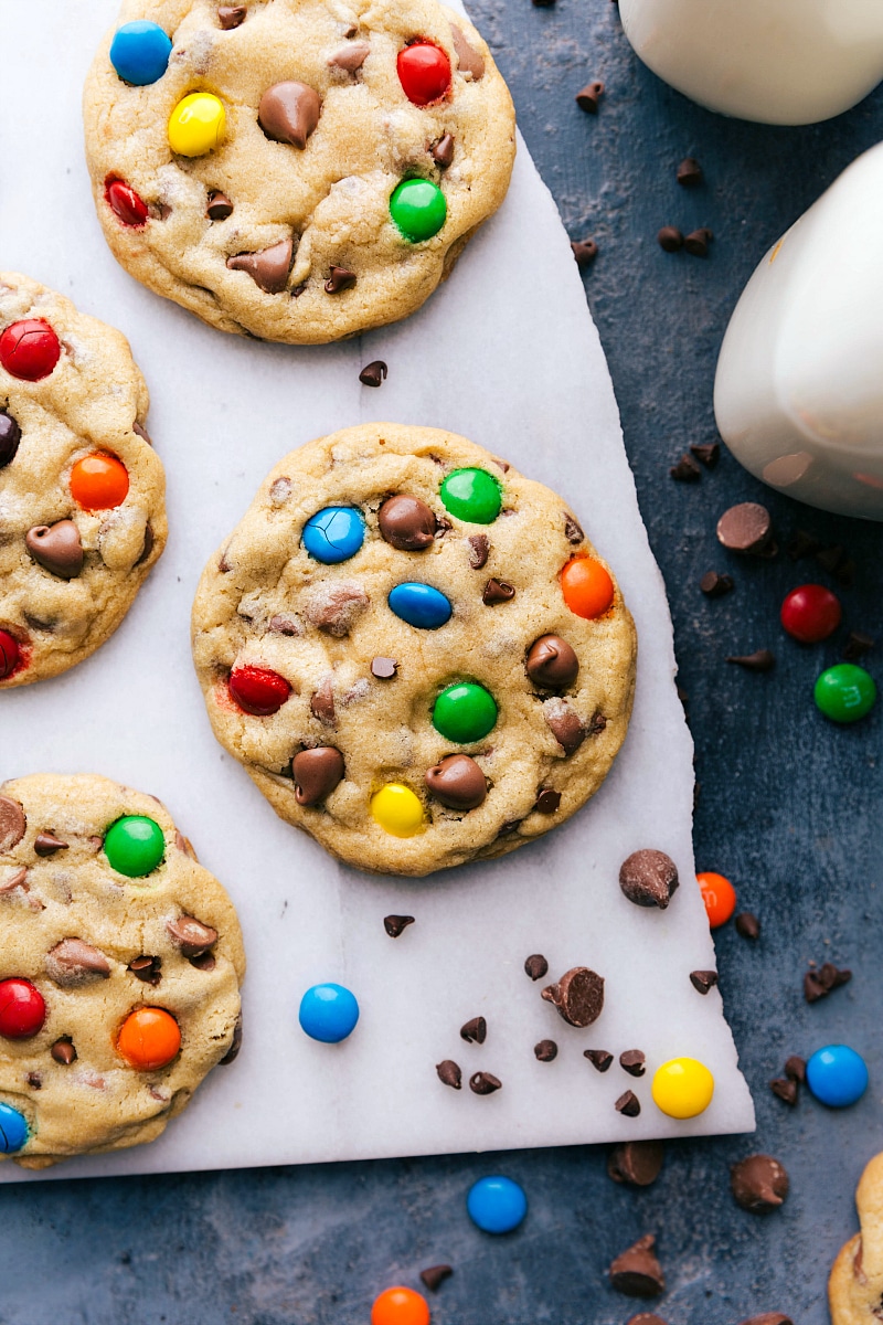 Bakery Style Giant M&M Cookies - Recipes For Holidays