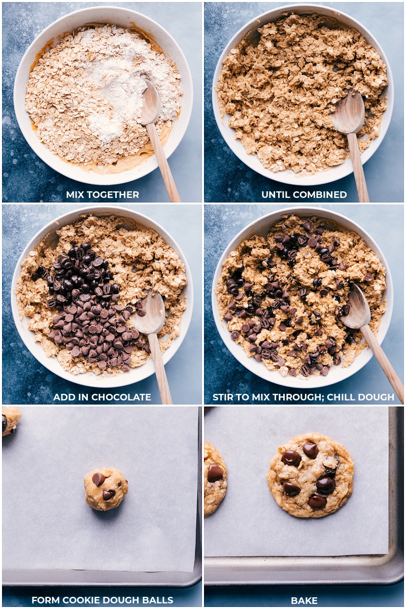 Process shots-- making Coconut Oil Oatmeal Cookies