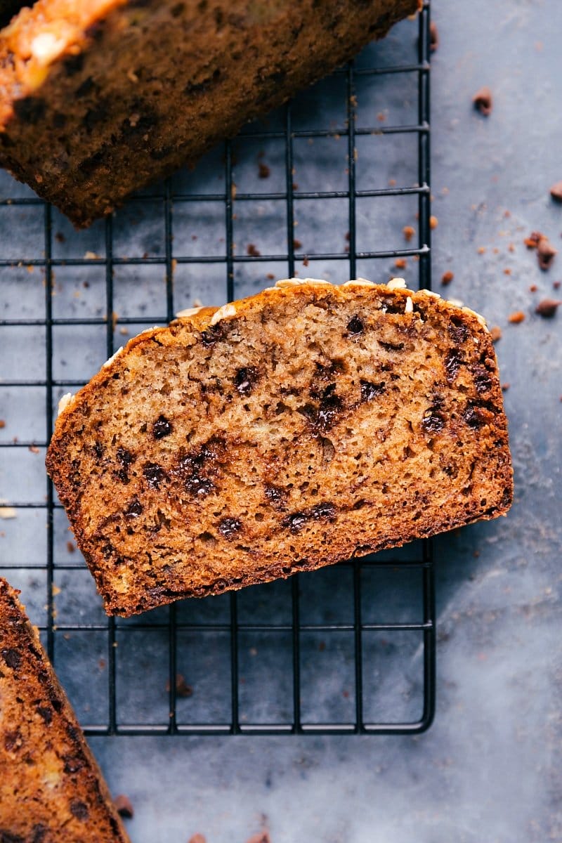 Image of a slice of Healthy Banana Bread.