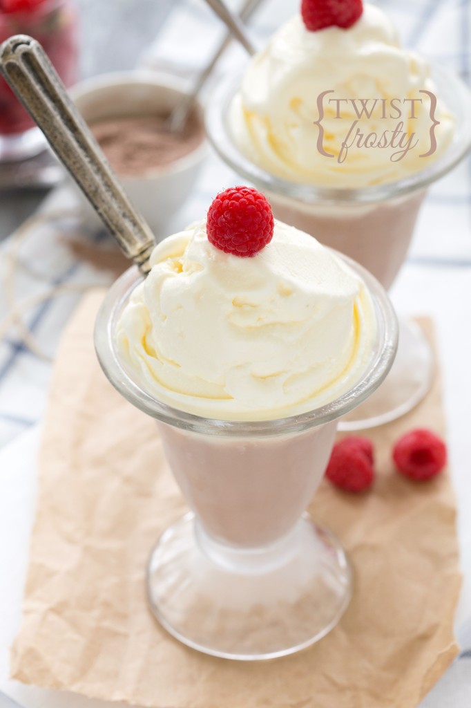 chocolate and vanilla (twist-style) frosty
