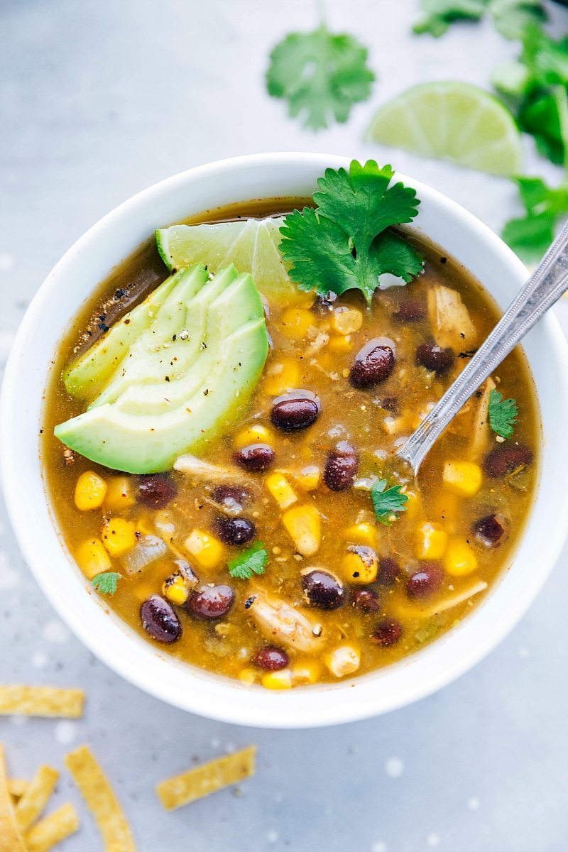 Slow Cooker Salsa Verde Chicken Soup