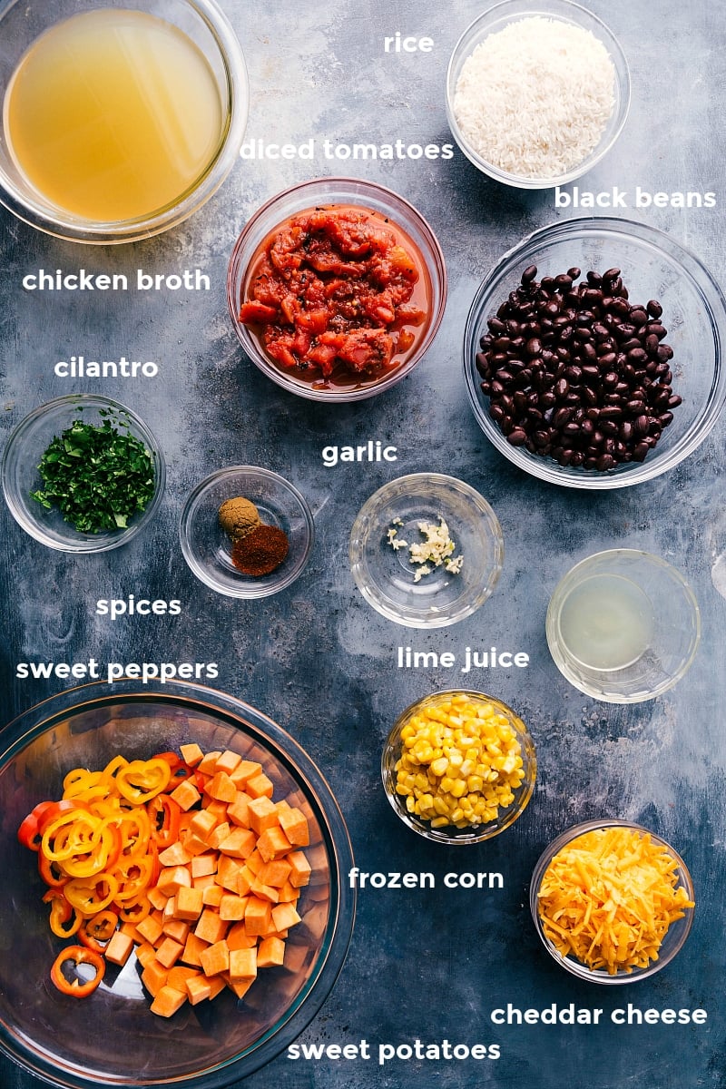 Assortment of ingredients for the bowls, ready for a flavorful combination.