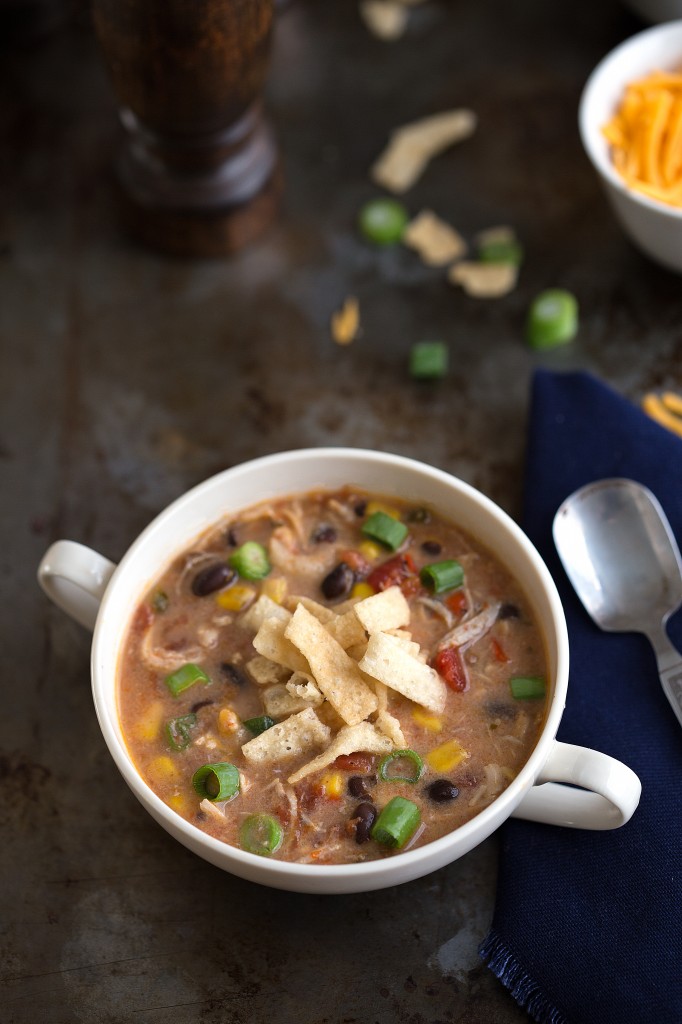 {Slow Cooker} Spicy Chicken Quesadilla Soup - Chelsea's Messy Apron