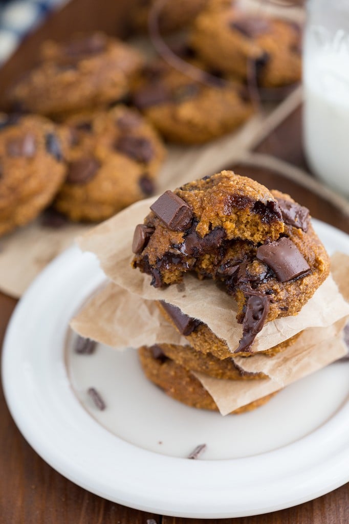 Flourless Pumpkin Chocolate Chip Cookies