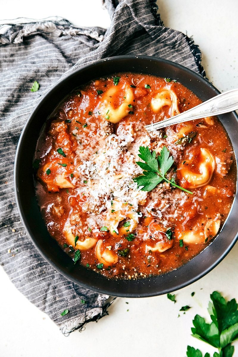 Crockpot Lasagna Tortellini Soup Chelsea's Messy Apron