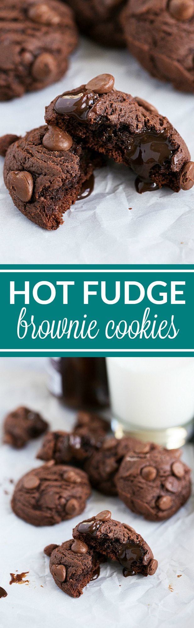 triple-chocolate hot fudge brownie mix cookies