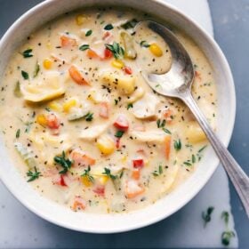 Creamy Chicken Tortellini Soup