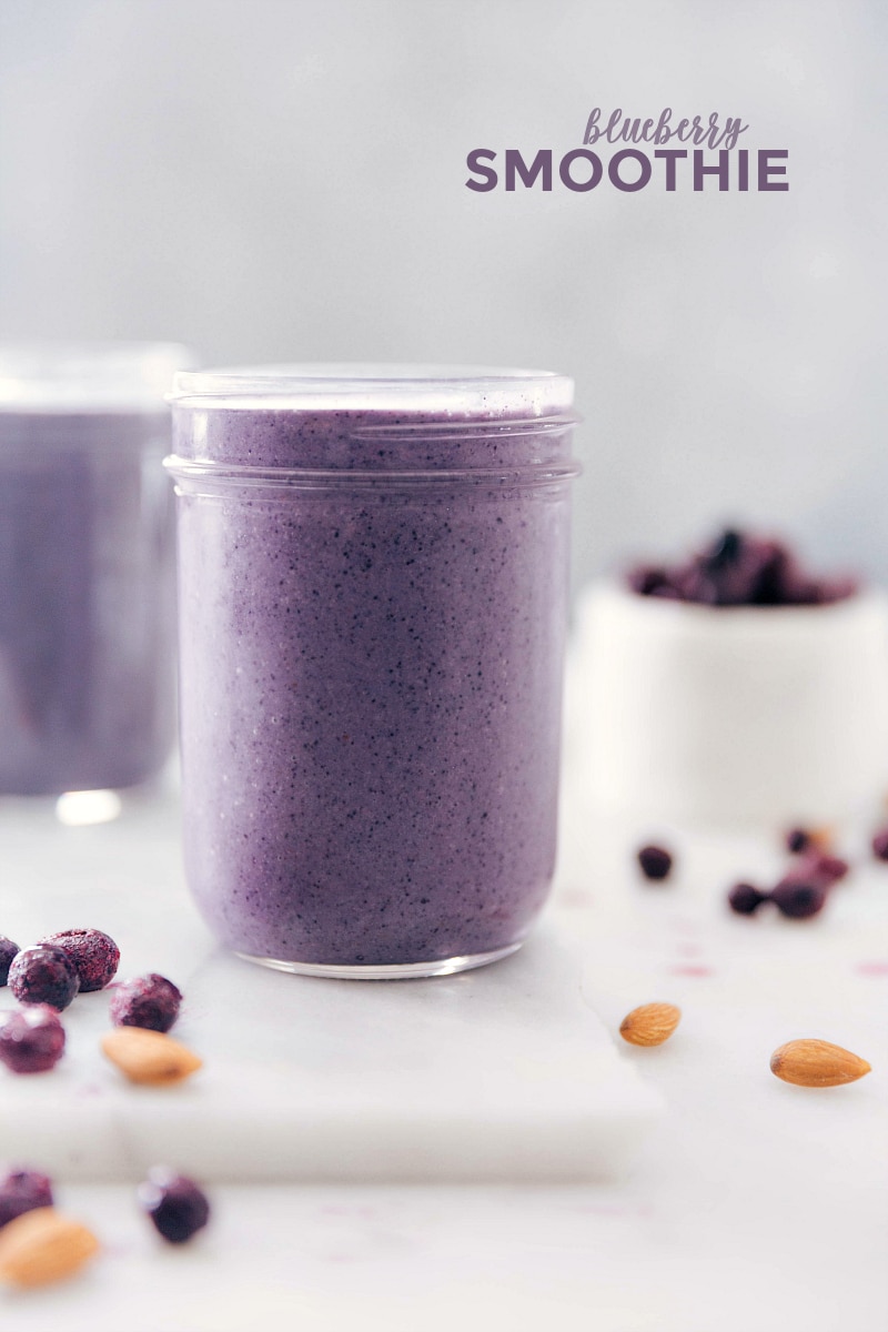 Blueberry Smoothie in a jar