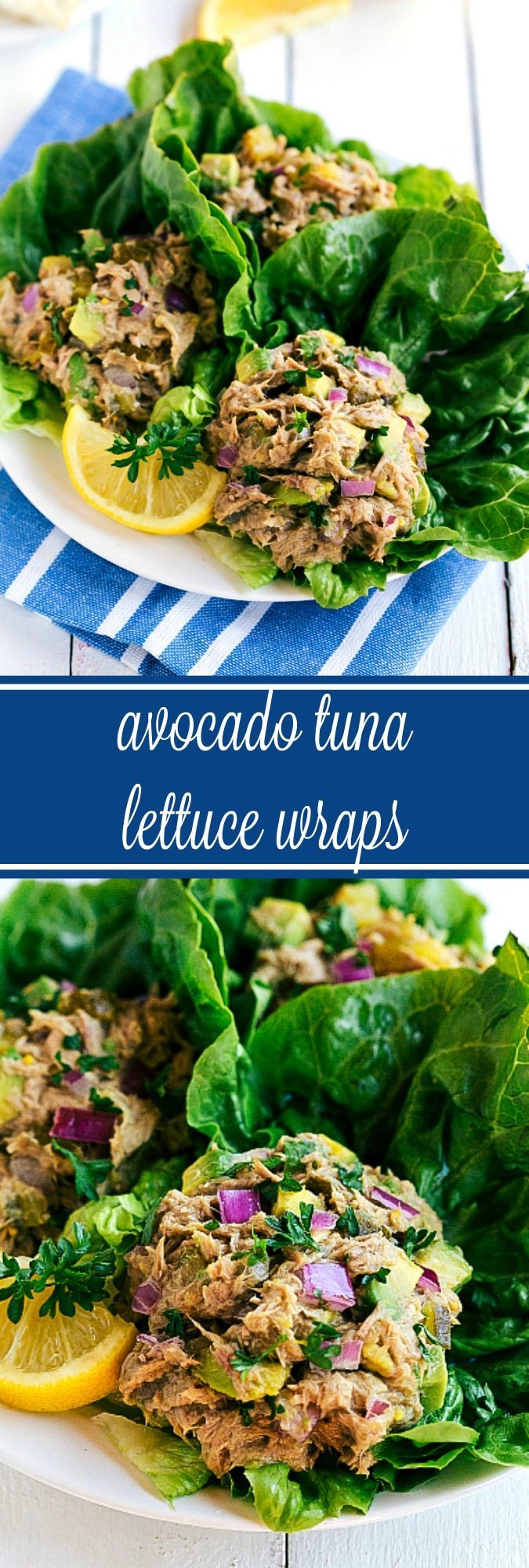 avocado tuna lettuce wraps