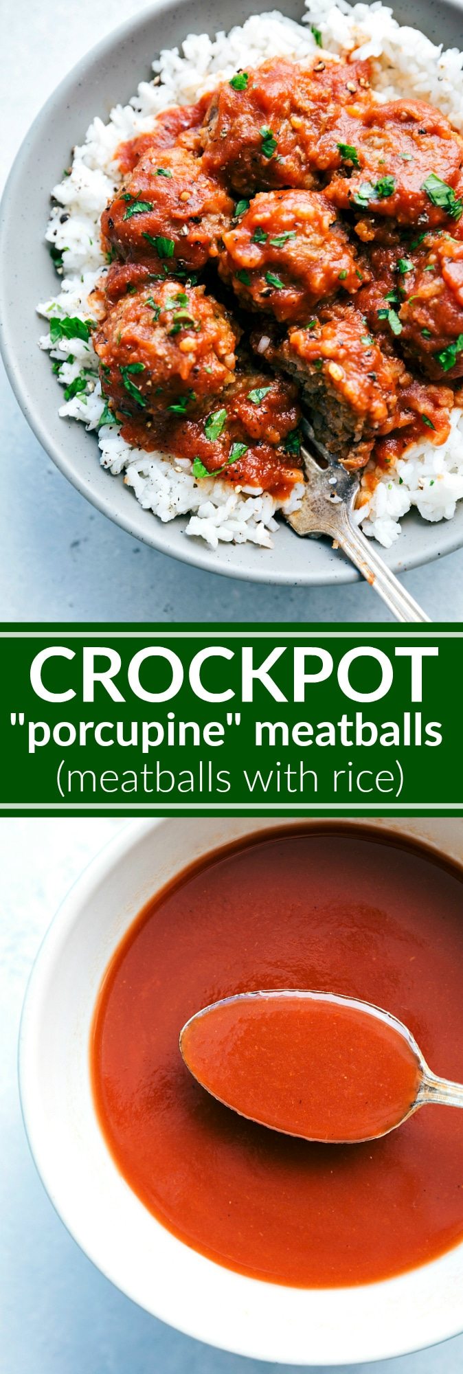 CROCKPOT PORCUPINE MEATBALLS! Delicious and easy porcupine meatballs that take minutes to make and cook in your crockpot. Little prep and impressive results! via chelseasmessyapron.com