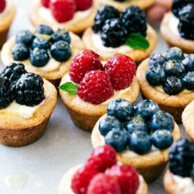 Mini Blueberry Cheesecakes