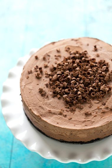 Frozen Nutella Chocolate Mousse Pie | Chelsea's Messy Apron