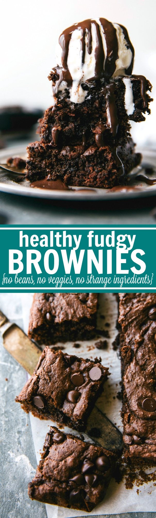 Reader said, OMG! These are amazing!!! I made them last night and I loveee them. I keep them in the fridge and they’re even better the next day…with coffee. These double-chocolate, fudgy brownies are made with no oil, no butter, and no flour! But the great news is - no weird veggies or beans either! Recipe via chelseasmessyapron.com