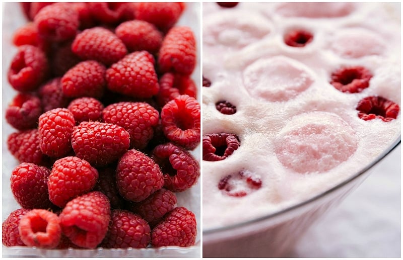 Up-close shot of berries for optional garnish on Sherbet Punch