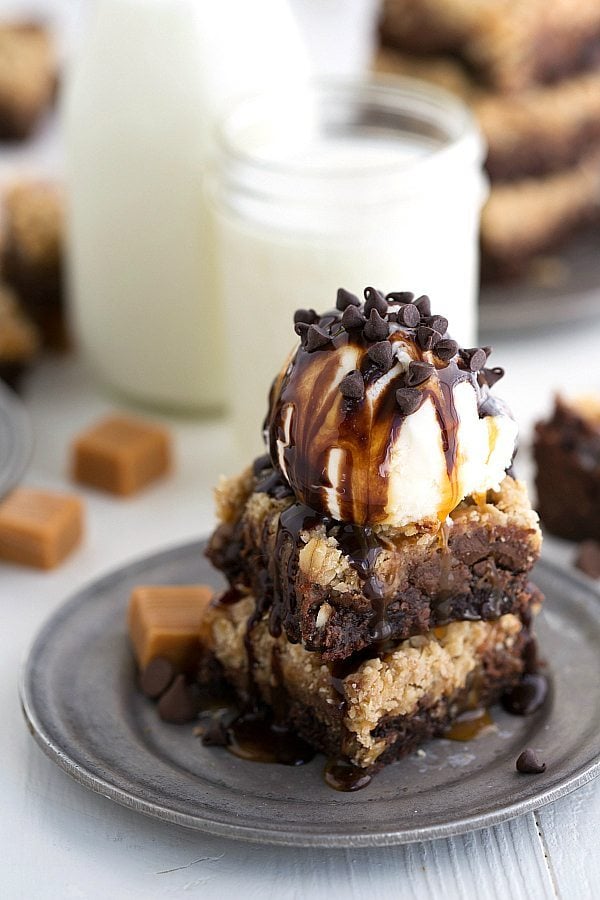 Caramel Brownie Cookie Bars