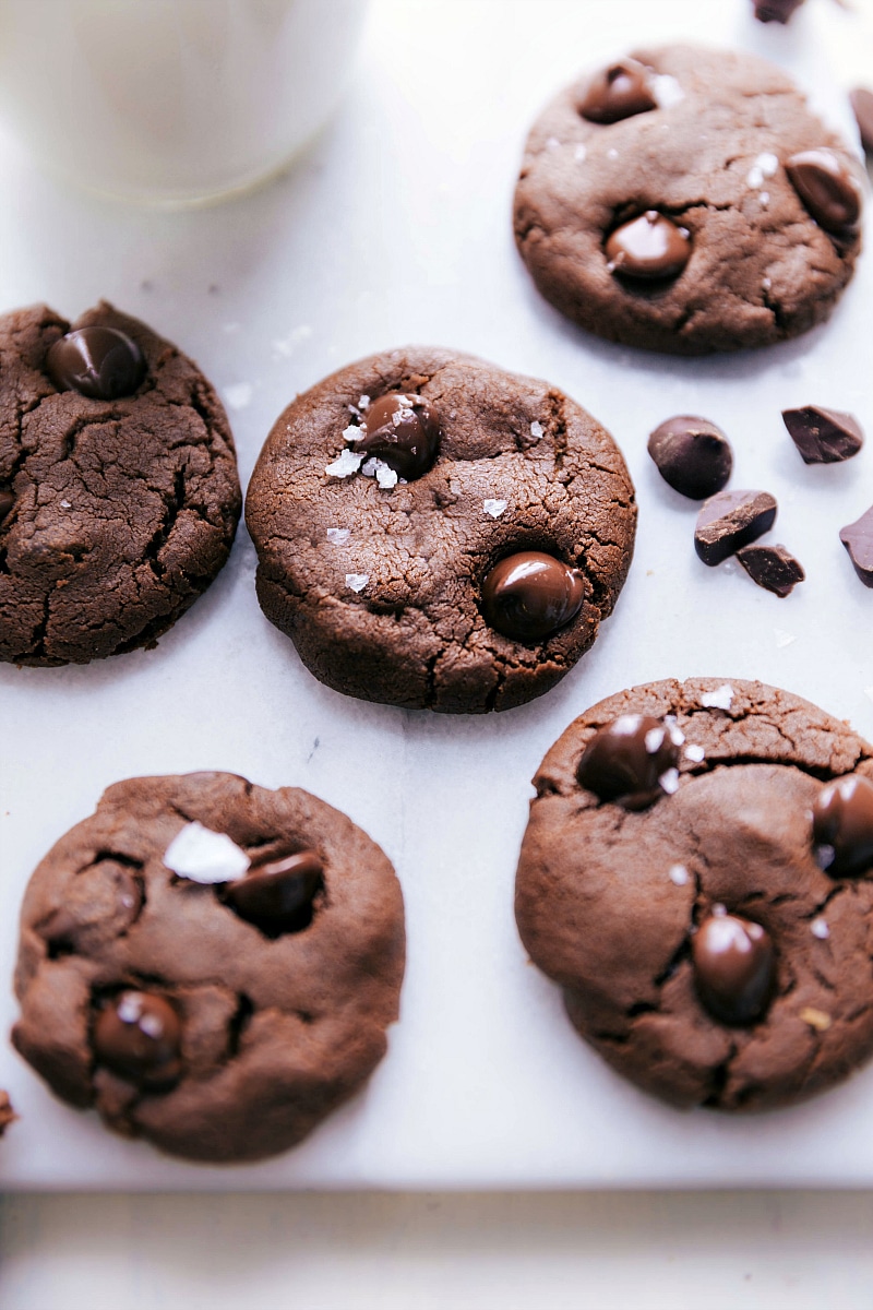 Overhead image of Healthy Chocolate Cookies