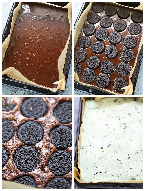 mint chocolate brownie ice
