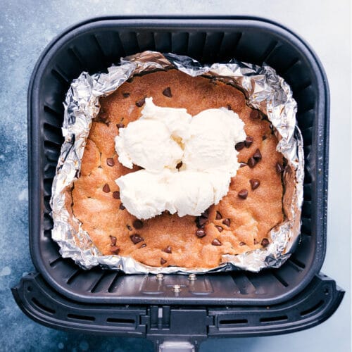Air Fryer Pizookie (With A Tin Foil Pan) - Chelsea's Messy Apron
