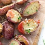 {Extra Crispy} Garlic Parmesan Roasted Red Potatoes with Homemade Fry Sauce