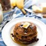 Healthy + Flourless Chocolate-Chip Oatmeal Cookie Pancakes