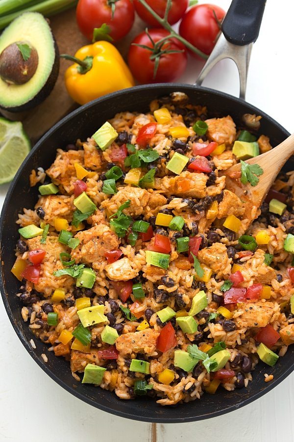 {One Skillet} Cream Cheese Mexican Chicken & Rice Chelsea's Messy Apron