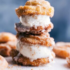 Churro Ice Cream Sandwiches