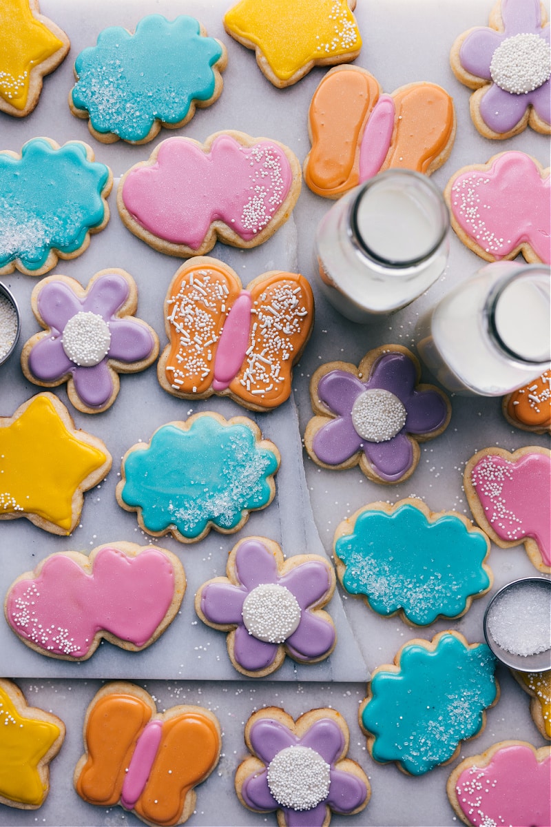 Overhead image of the Cut-Out Sugar Cookie Recipe on a platter
