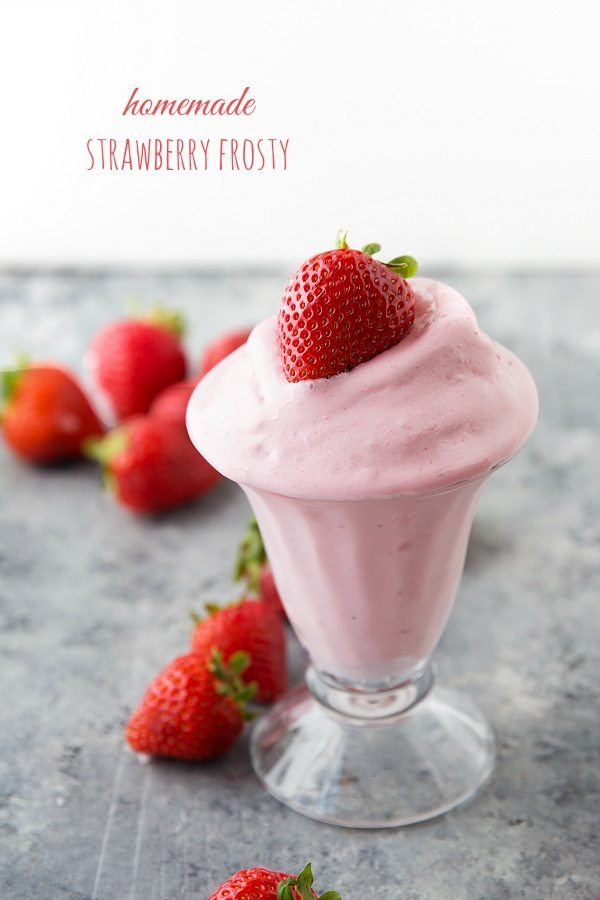 homemade strawberry frosty