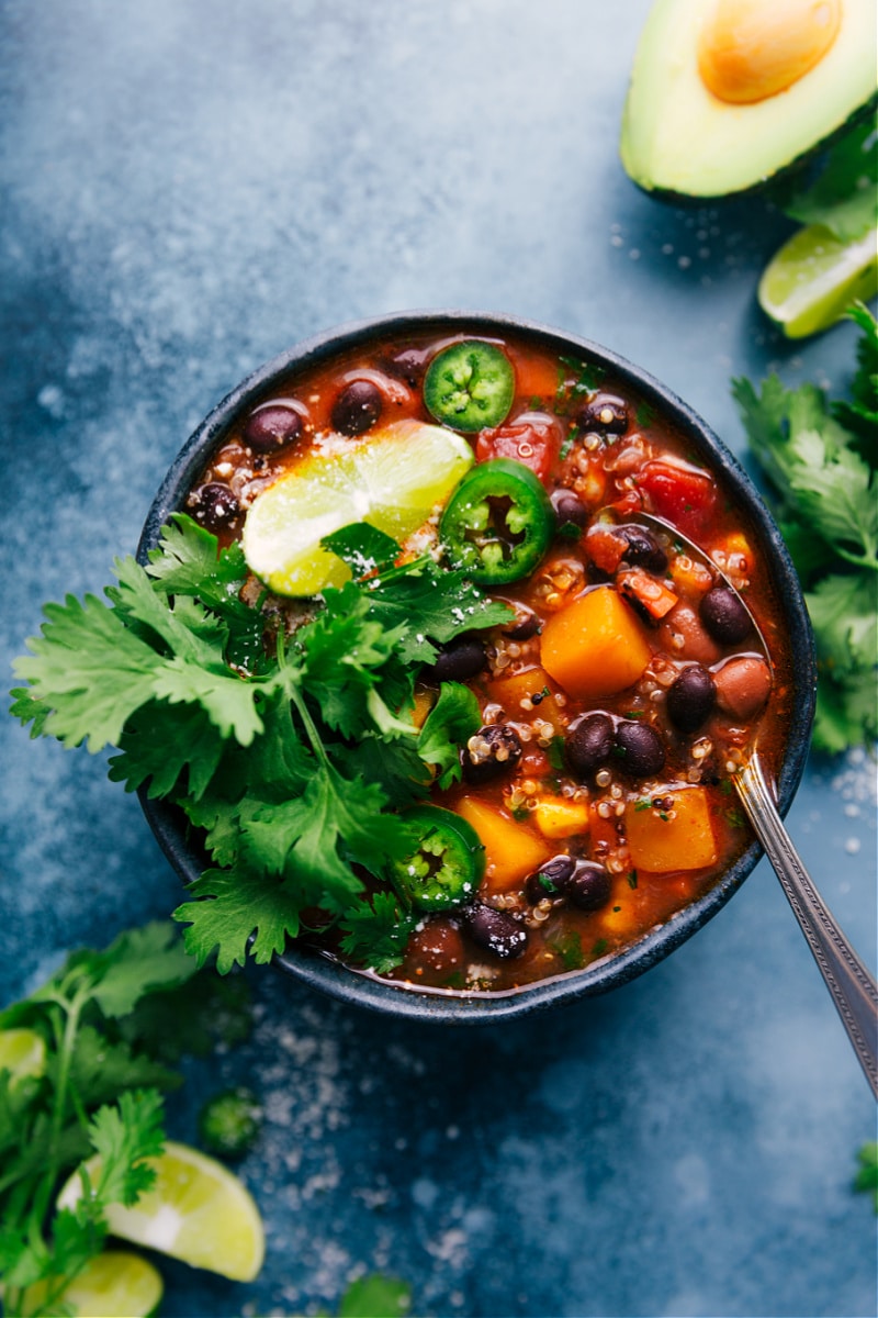 Overhead image of the Butternut Squash Chili