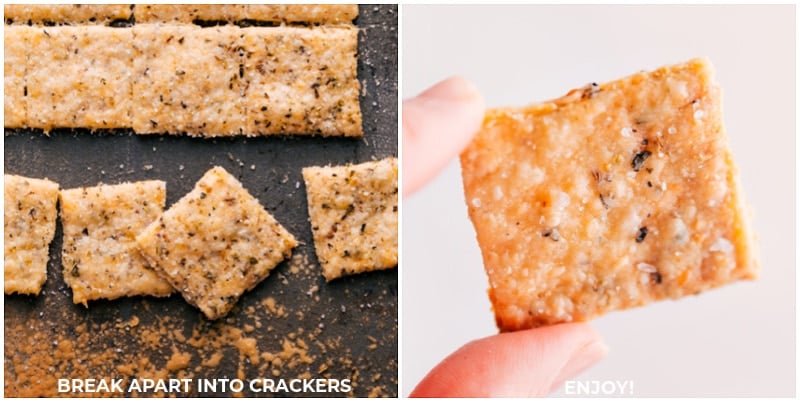 Overhead image of Homemade Crackers fresh out of the oven, ready to be eaten